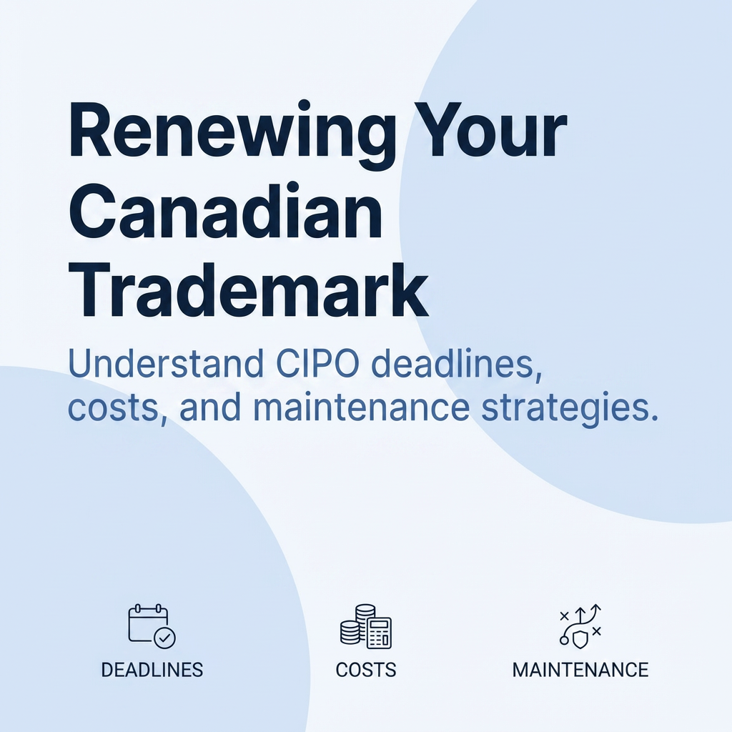 Canadian Trademark Renewal: CIPO Deadlines, Costs, and Maintaining Your Registration