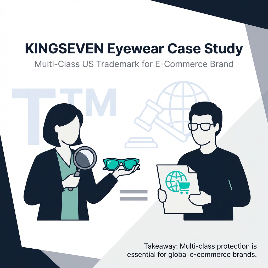 Case Study: KINGSEVEN Eyewear — Multi-Class US Trademark for Global E-Commerce Brand