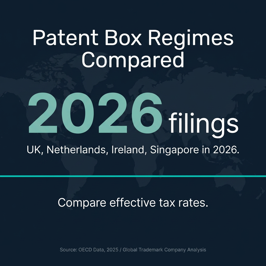 Patent Box Regimes UK NL IE SG Comparison 2026
