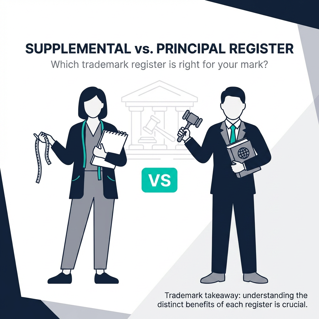 Supplemental Register vs Principal Register: Which Is Right for Your Mark?