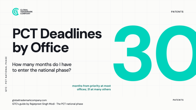 PCT National Phase Deadlines by Country: 30 or 31 Months